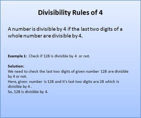 How to Tell if a Number is Divisible by 4 .